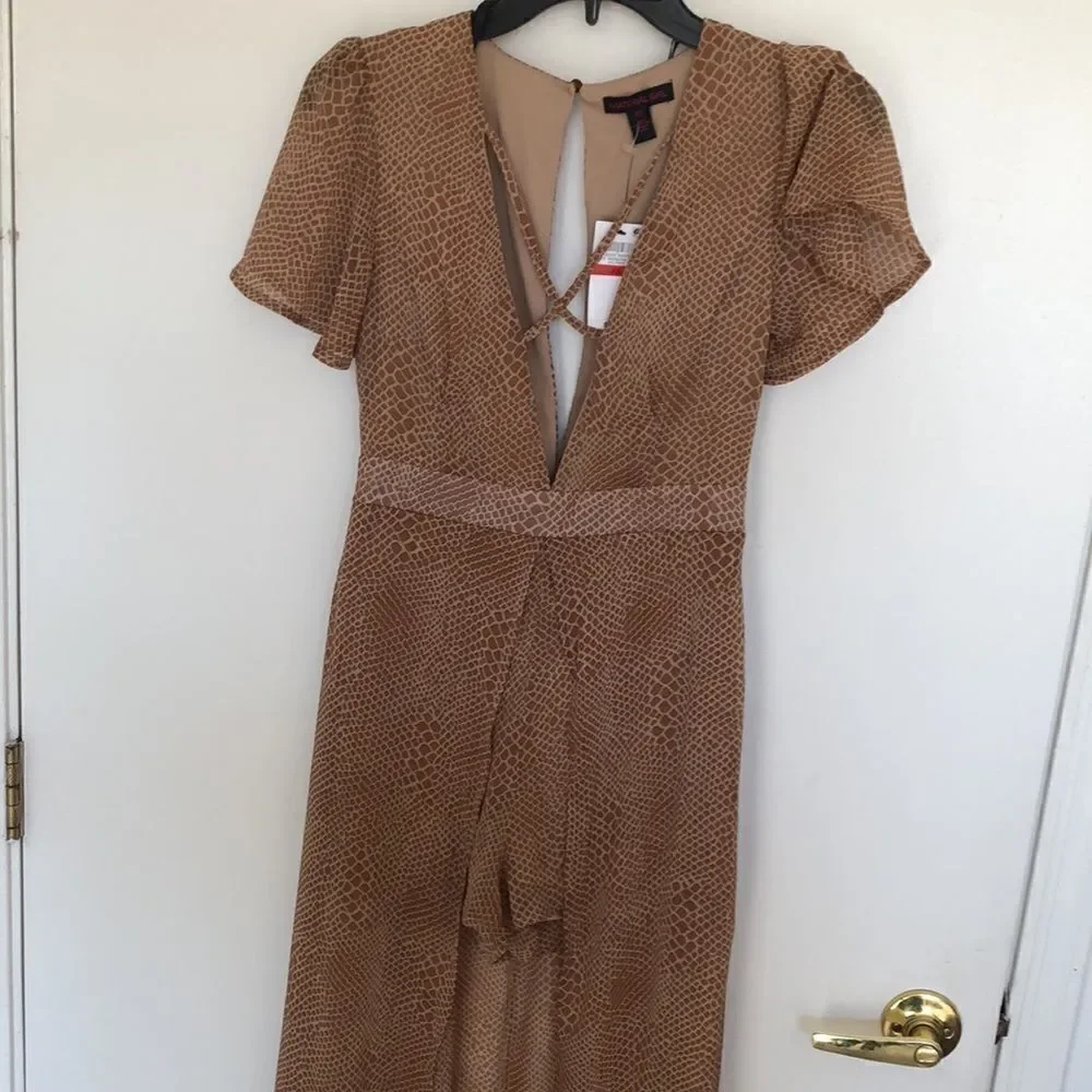Material Girl Romper Size XS NWT Eel Skin print